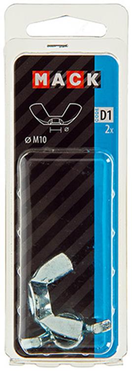 Mack 1017700 - vleugelmoer staal verzinkt 2 st m10 | 5 stuks