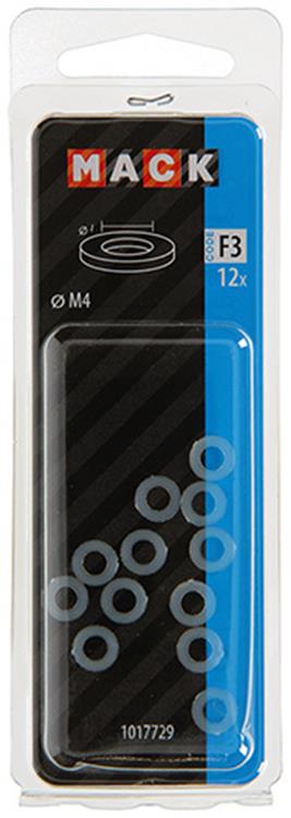 Mack 1017729 - sluitring nylon 12 st m4 | 10 stuks