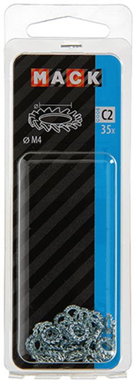 Mack 1017747 - tandveerring staal verzinkt 35 st m4 | 10 stuks