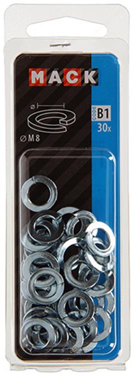 Mack 1017756 - veerring staal verzinkt 30 st m 8 | 10 stuks
