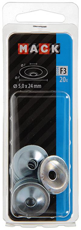 Mack 1017759 - sluitplaat vr gipsplaatschr. verz. 20 st 5 x 24 mm | 10 stuks