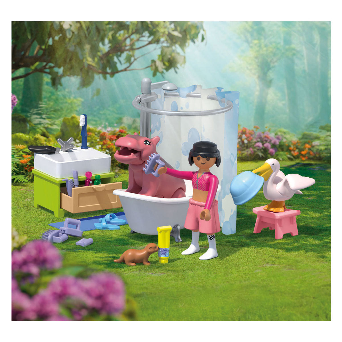 Playmobil animals friends dierenbadplezier - 71950