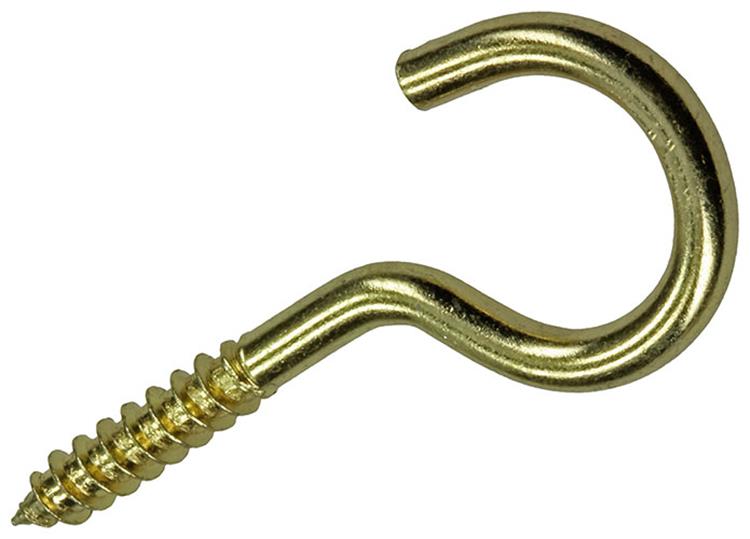 Mack 1019699 - schroefhaak messing 2 st 4,0 x 30mm | 10 stuks