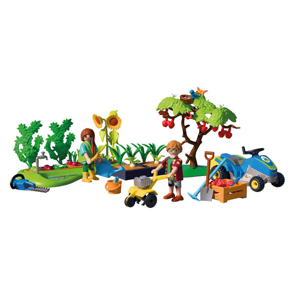 Playmobil country speelset moestuin met zitmaaier en appelboom.