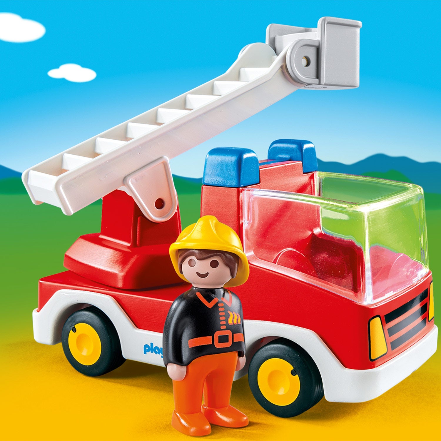 Playmobil Junior Brandweerwagen met Ladder - 6967