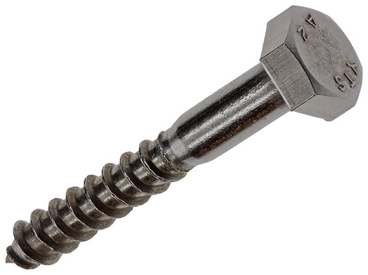 Mack 1019776 - houtdraadbout roestvrijstaal 2st 10 x 70 mm | 10 stuks