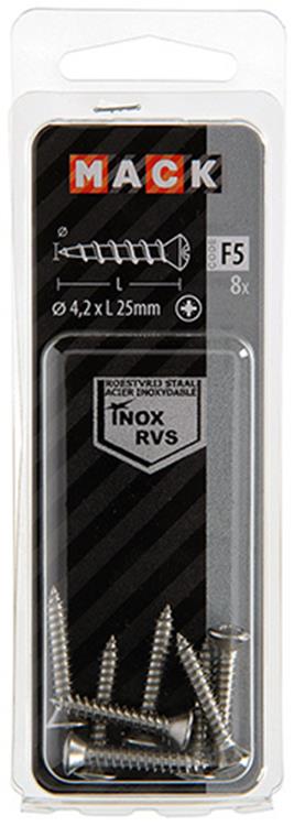 Mack 1019801 - zelftappende schroef bolvz.kopa2 8st 4,2 x 25 mm | 10 stuks
