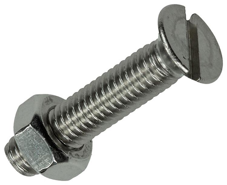 Mack 1019815 - metaalschroef verz. kop + moer rvs 4 st m6x30 | 10 stuks