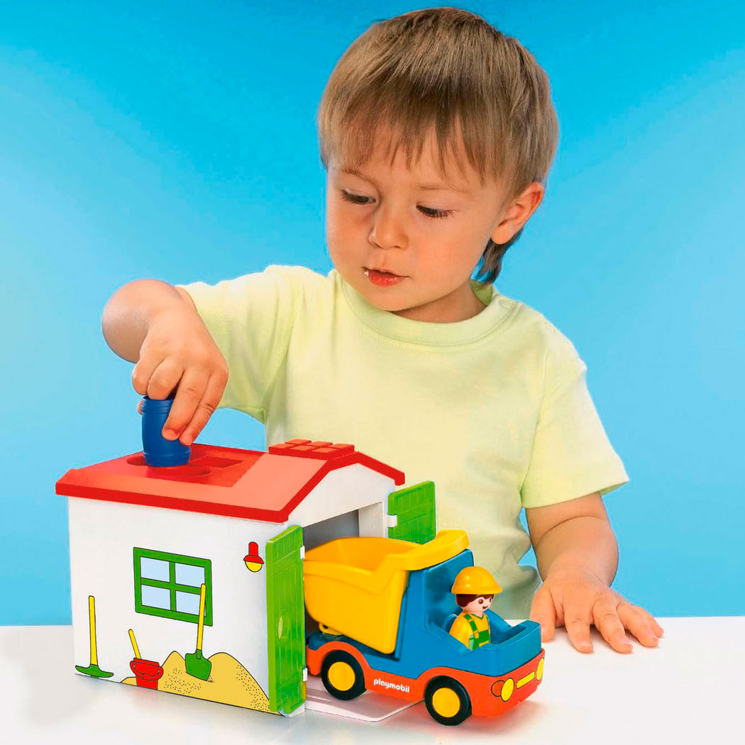 Playmobil 1.2.3. Werkman met Sorteer-garage - 70184