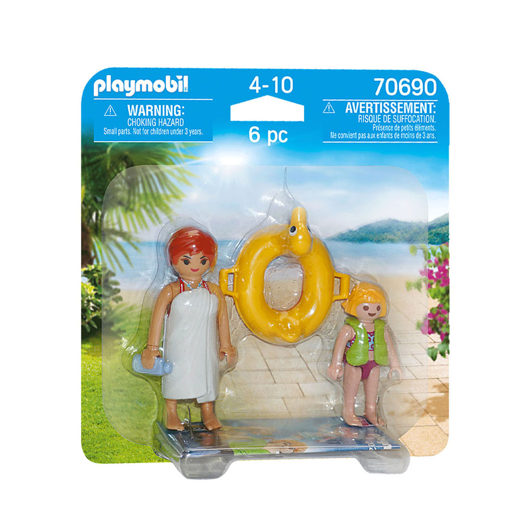 Playmobil familiepret duopack waterpark badgasten - 70690