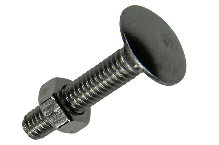 Mack 1019907 - houtbout + moer roestvrijstaal 5 st m6x30 mm | 10 stuks