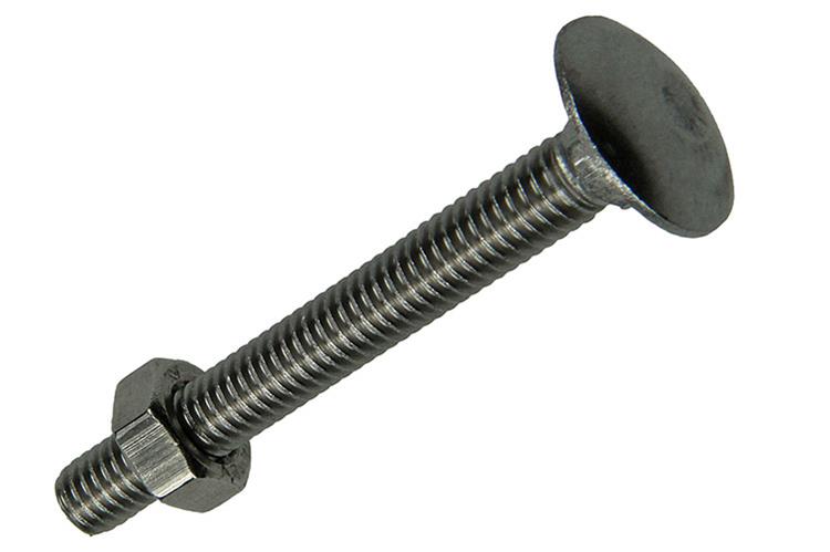 Mack 1019909 - houtbout + moer roestvrijstaal 3 st m6 x 50 mm | 10 stuks