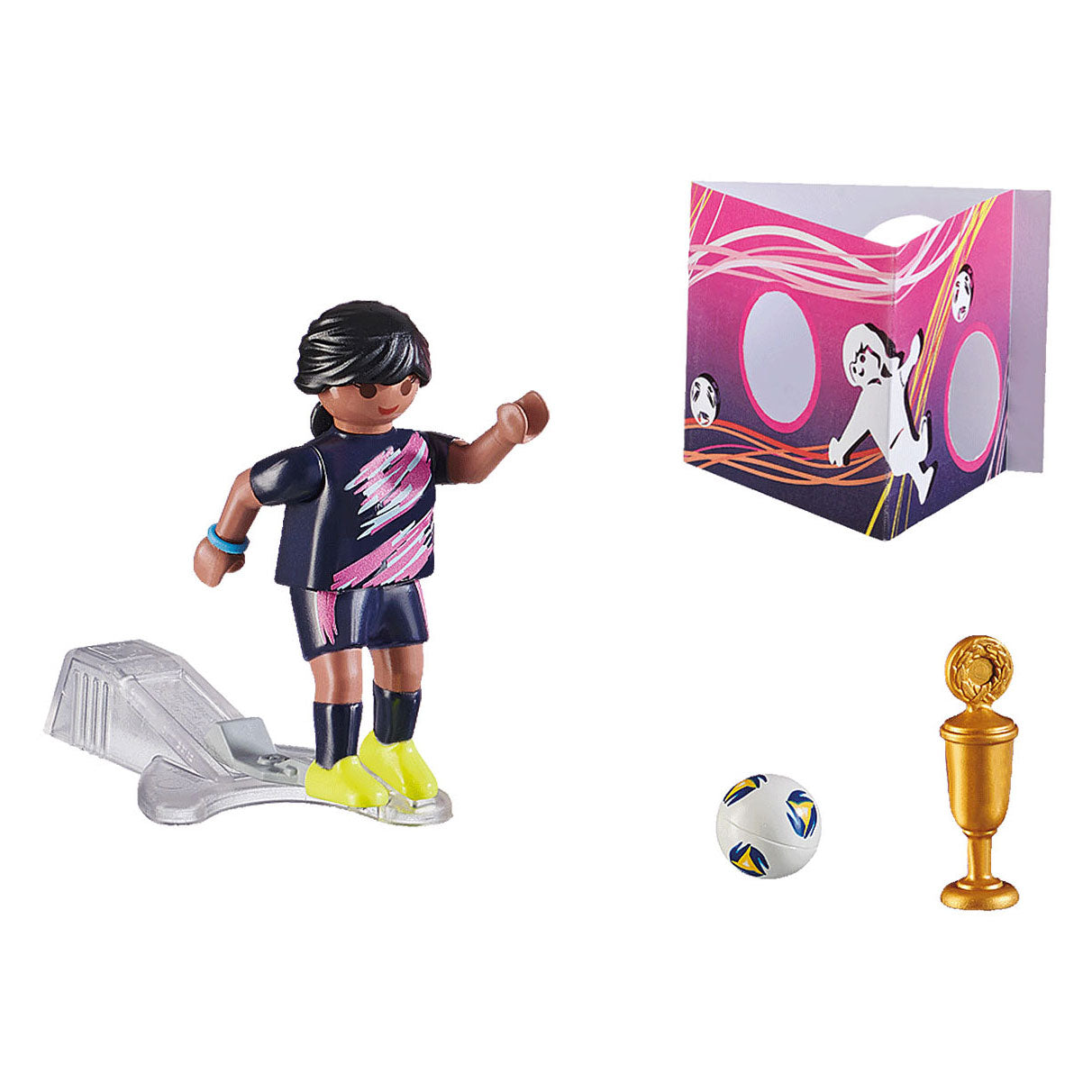 Playmobil specials voetbalster met doelmuur - 70875
