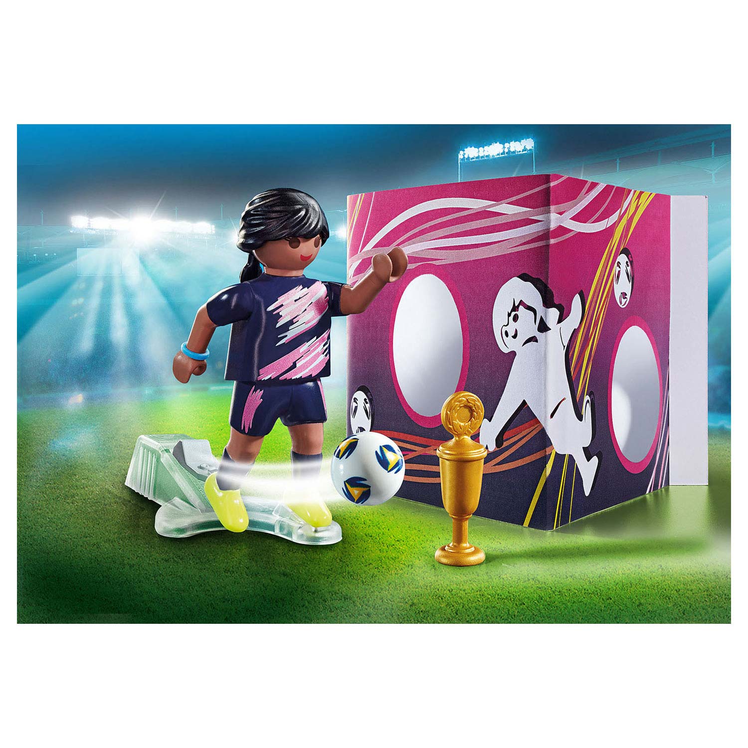 Playmobil specials voetbalster met doelmuur - 70875