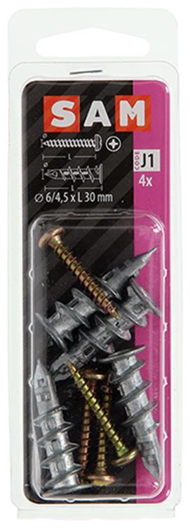 Mack 1017889 - boorplug vr gipskart.plt + schr.zamac 4st 6 x 38 mm | 10 stuks