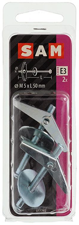 Mack 1017892 - paraplu-plug staal verzinkt 2 2 st m5 x 50 mm | 5 stuks