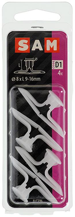 Mack 1017894 - hollewandplug nylon 4 st tb | 10 stuks