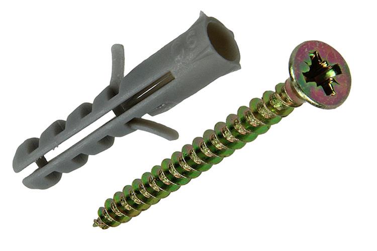 Mack 1017896 - plug + schroef polyethyleen 20 st 6 mm 4,0 x 40 mm | 5 stuks