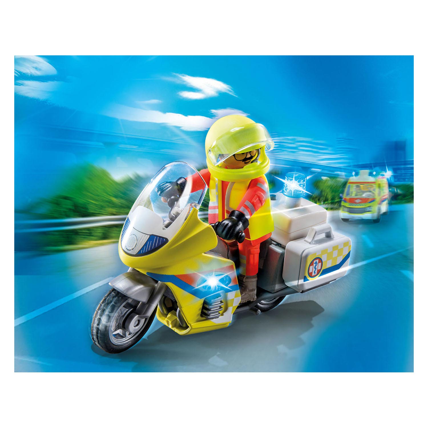 Playmobil city life noodmotorfiets met zwaailicht - 71205