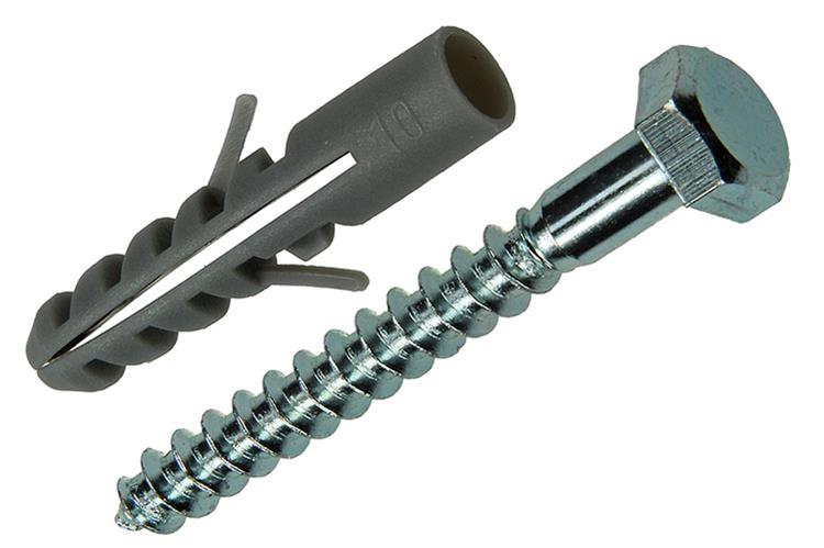 Mack 1017898 - plug + houtdraadbout polyeth 4 st 10 mm 7x60 mm | 5 stuks