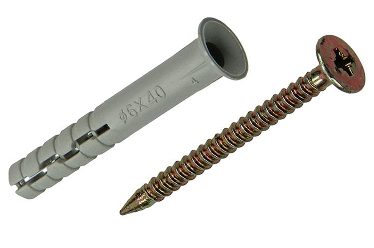 Mack 1017907 - nylon nagelplug polyamide 12 st 6 x 40 mm | 5 stuks