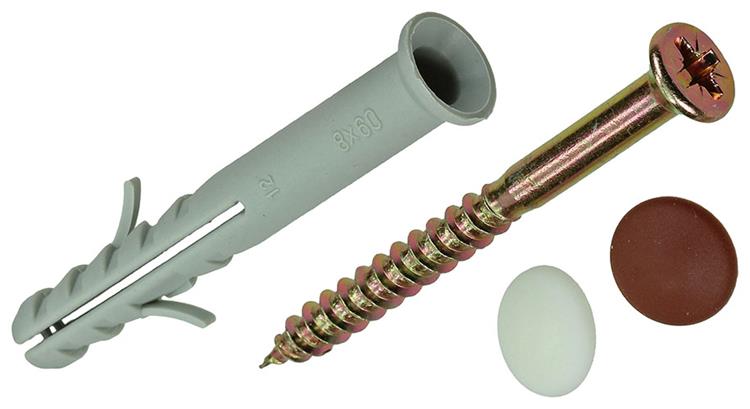 Mack 1017912 - kozijnplug met schroef polyamide 12 st 8 x 60 mm | 5 stuks