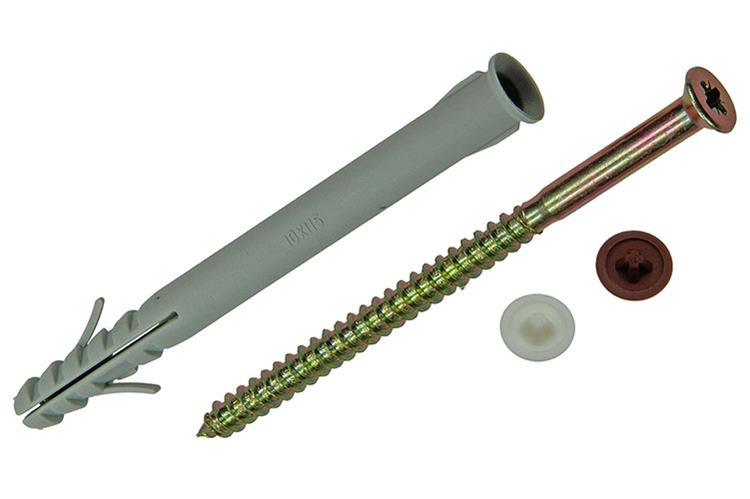 Mack 1017914 - kozijnplug met schroef polyamide 8 st 10 x 115 mm | 5 stuks