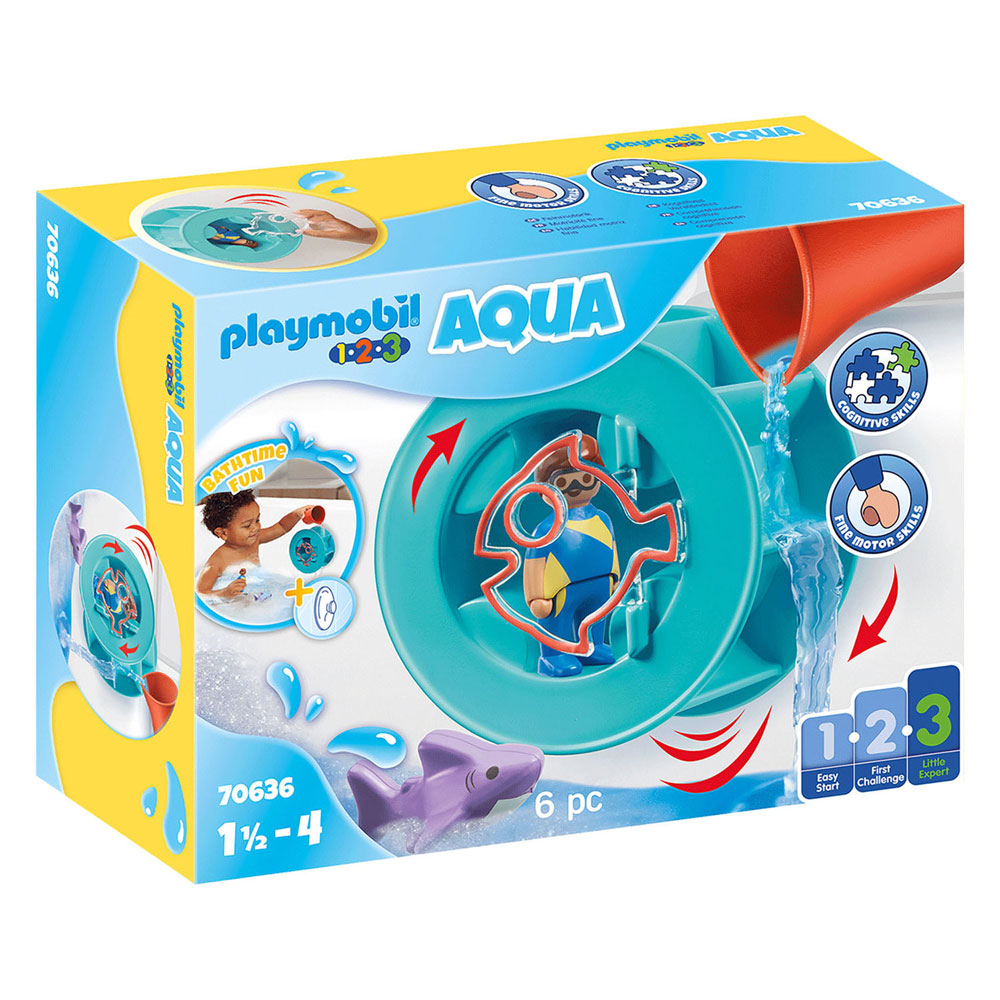 Playmobil Junior Waterwervelrad met Babyhaai - 70636