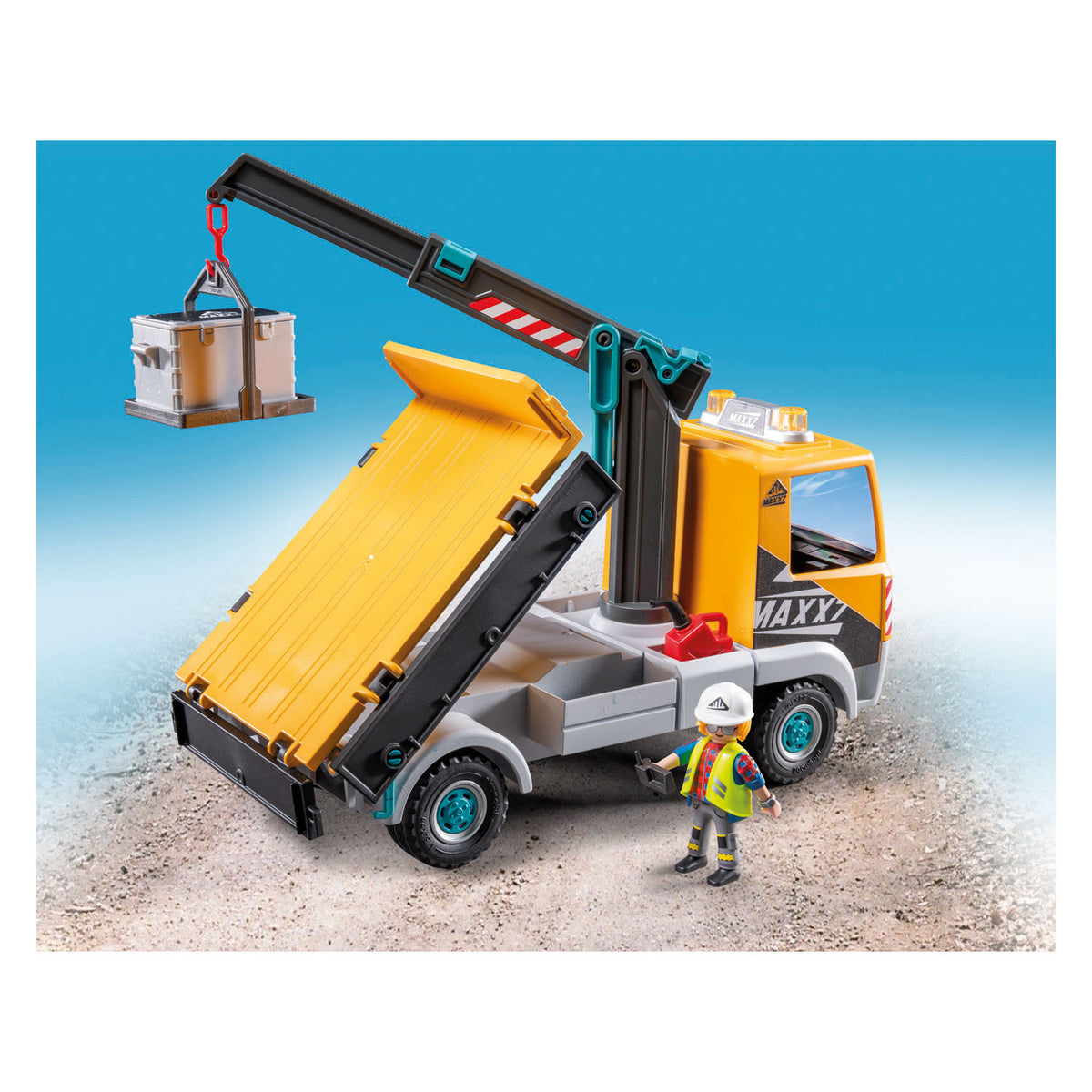 Playmobil action heroes vrachtwagen met kraan - 71750