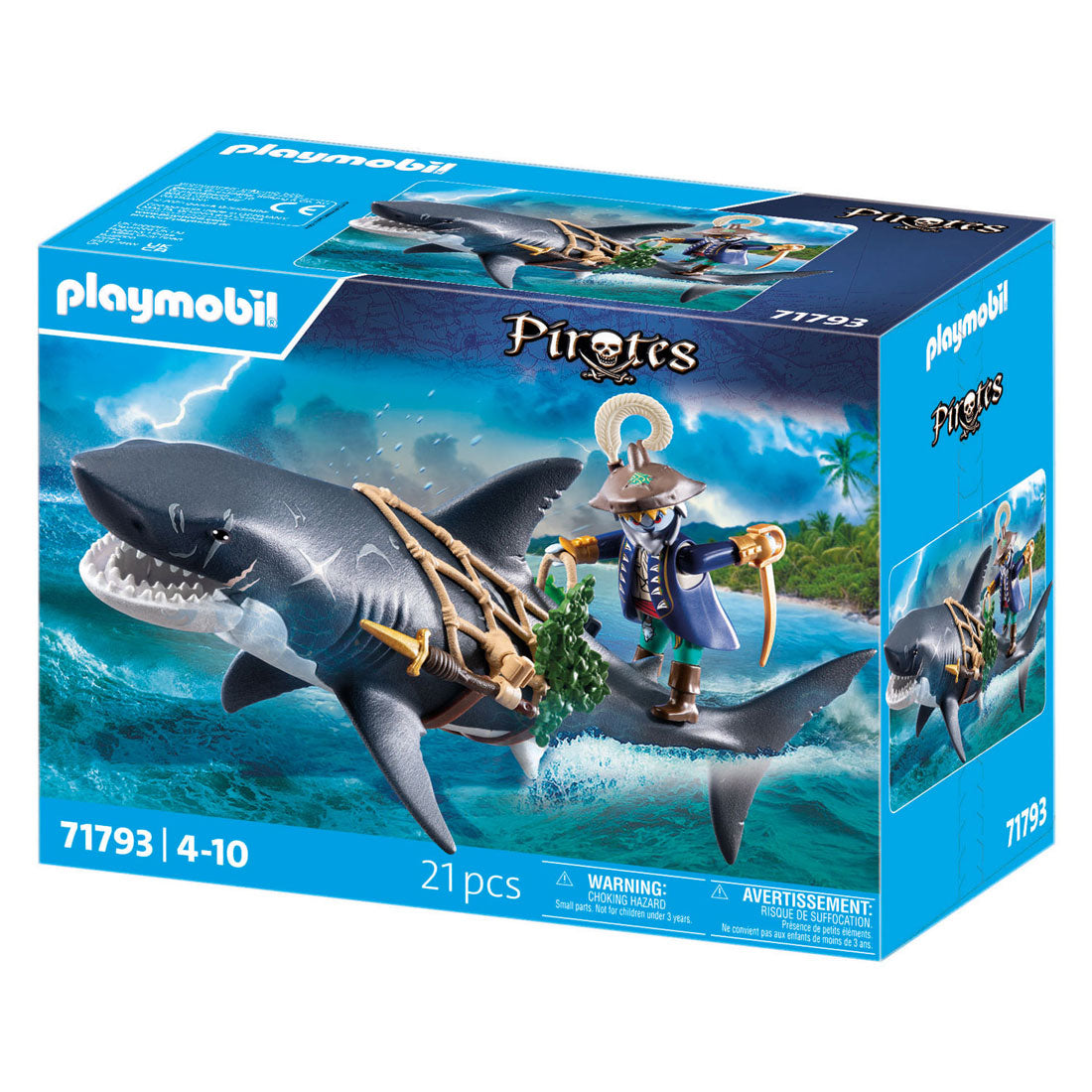 Playmobil pirates reuzenhaai met piraat - 71793