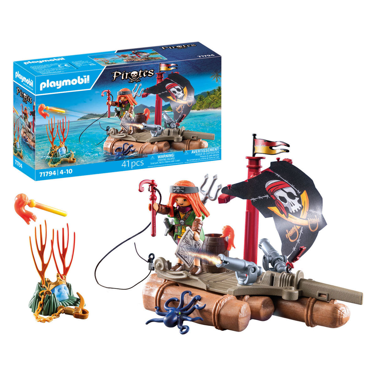 Playmobil pirates piratenvlot met schat - 71793