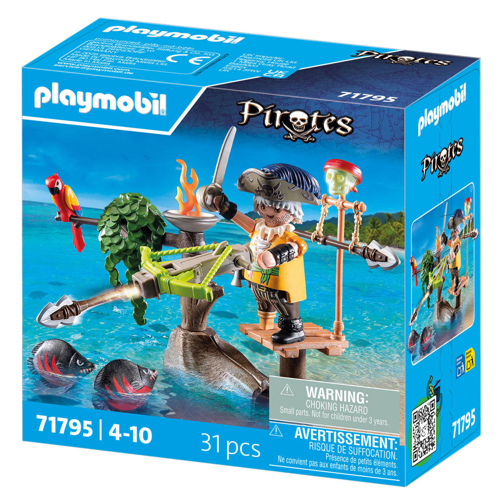 Playmobil pirates piraat met ballista - 71795