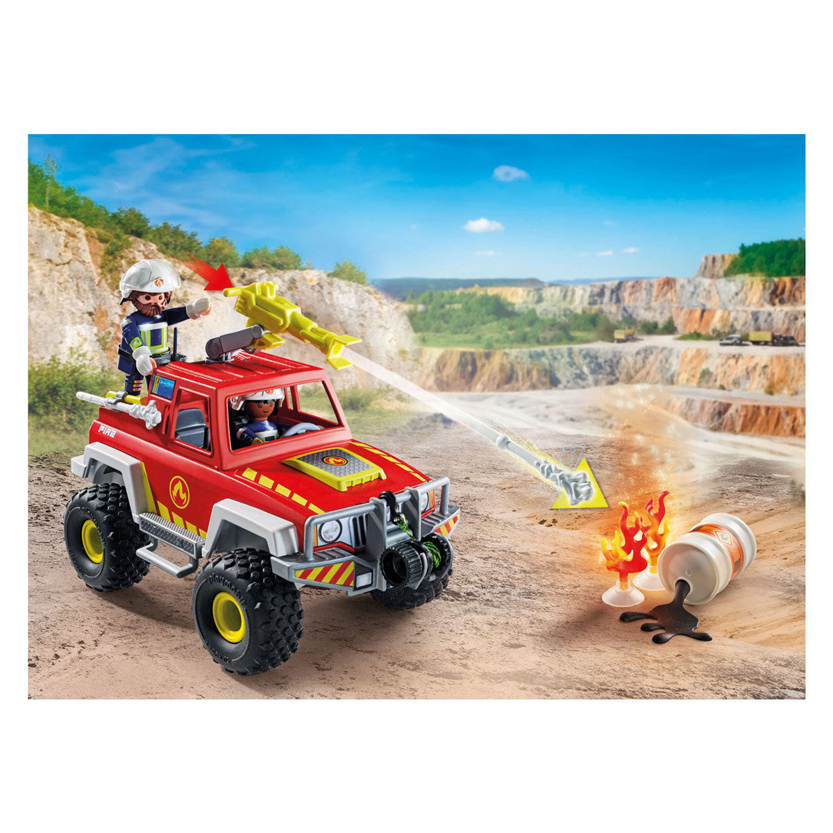 Playmobil action heroes brandweerwagen - 71824