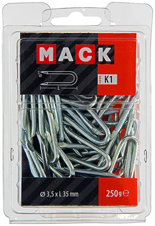 Mack 1017955 - kram staal verzinkt 250 gr 3,5 x 35 mm | 5 stuks