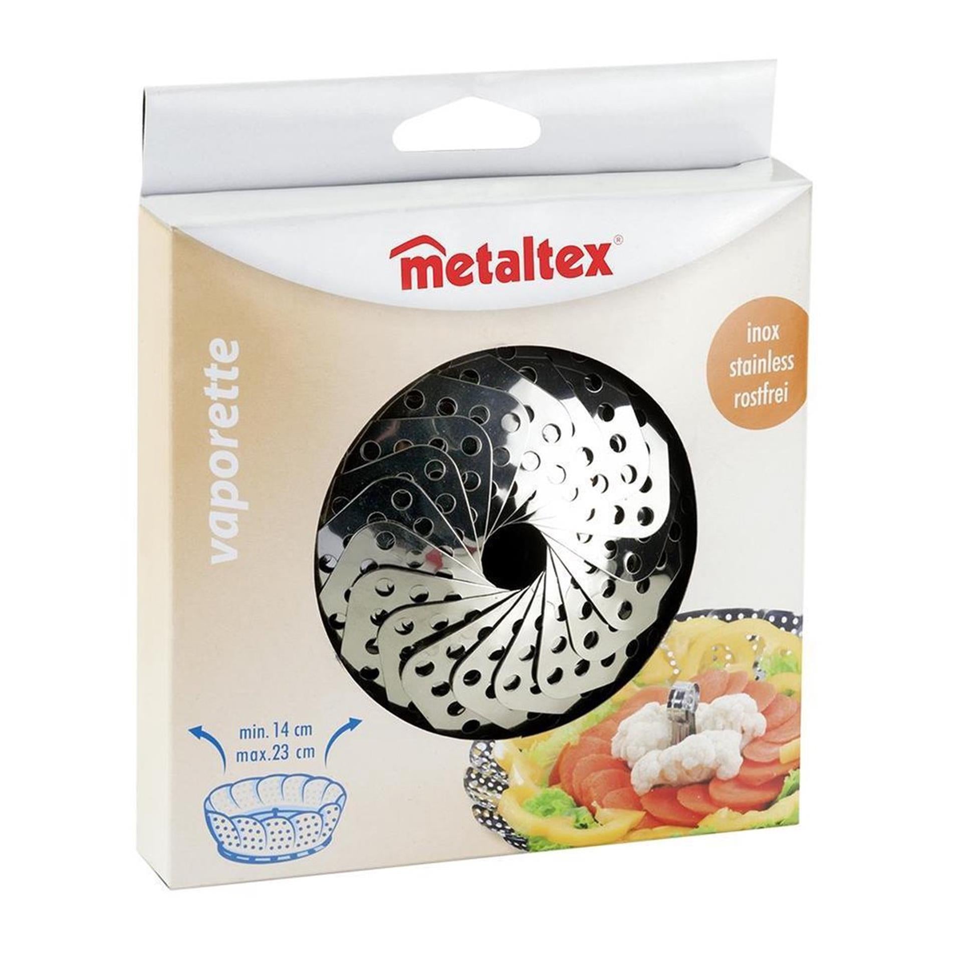 Metaltex stoommandje roestvrij staal