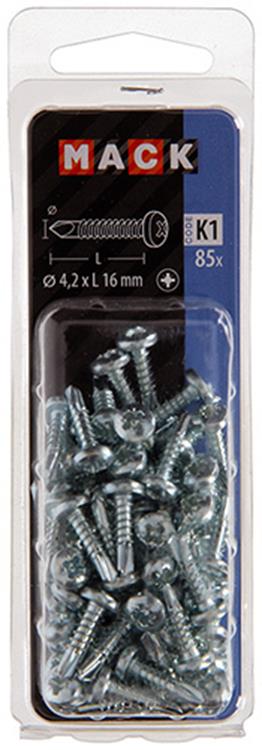 Mack 1018083 - zelfborende schroef cylkop verz. 85st 4,2 x 16 mm | 5 stuks