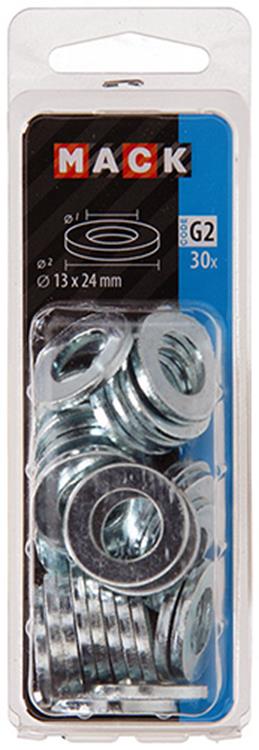 Mack 1018120 - sluitring staal verzinkt 30 st 13 x 24 mm | 5 stuks
