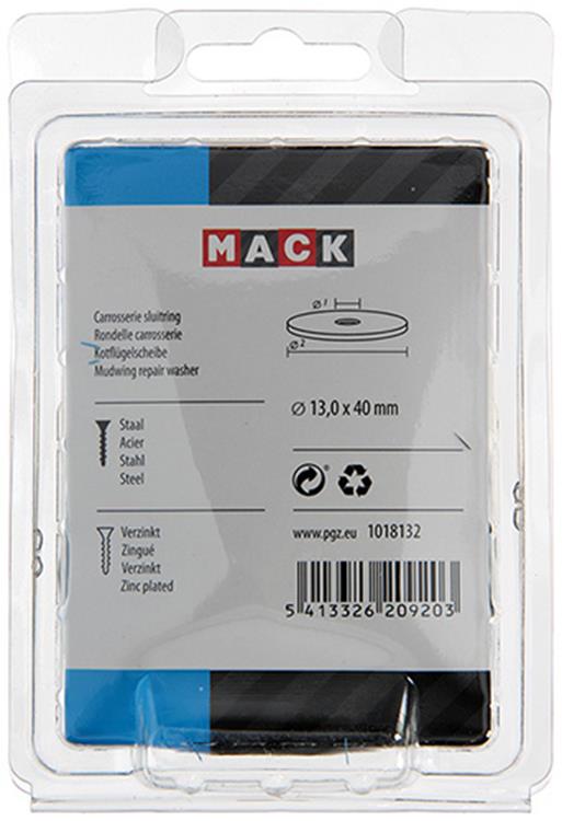 Mack 1018132 - carrosserie sluitring verzinkt20 st 13,0 x 40 mm | 5 stuks