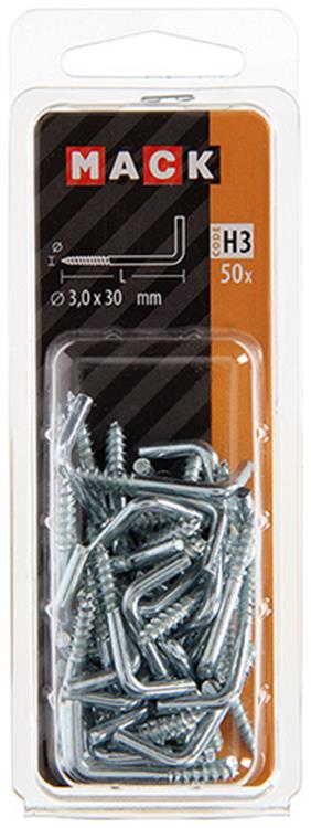 Mack 1018142 - schroefduim staal verzinkt 50 st 3,0 x 30 mm | 5 stuks