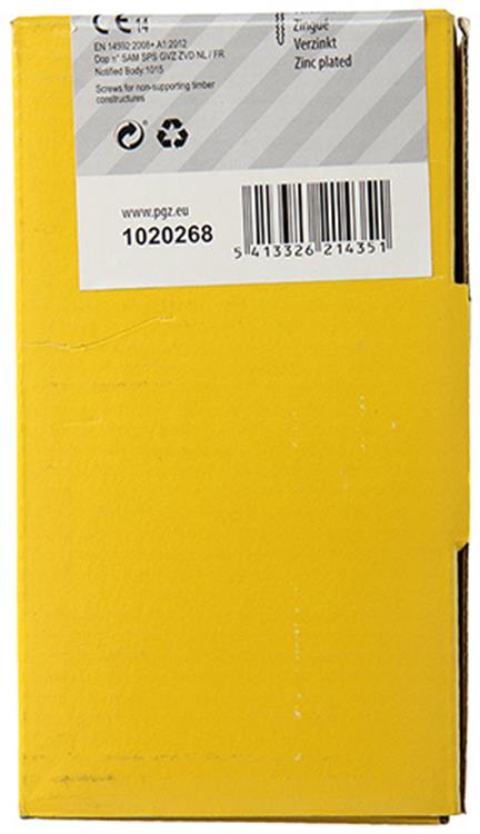 Mack 1020268 - spaanplaatschroef vz kop gvz 250 st 5,0 x 50 mm | 1 stuks