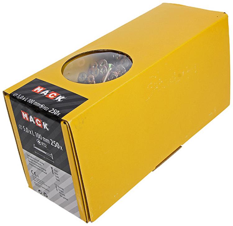 Mack 1020273 - spaanplaatschroef vz kop gvz 250 st 5,0 x 100 mm | 1 stuks