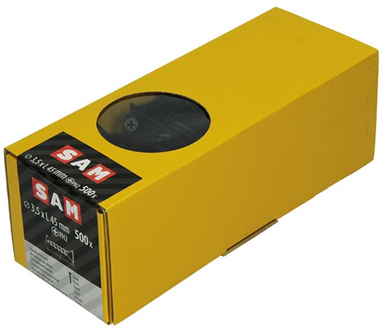 Mack 1020276 - gipsplaatschroef zwart gefosfat. 500 st 3,5 x 45 mm | 1 stuks