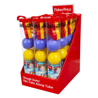 Mattel fisher-price dough 4 ballen in koker met vormen