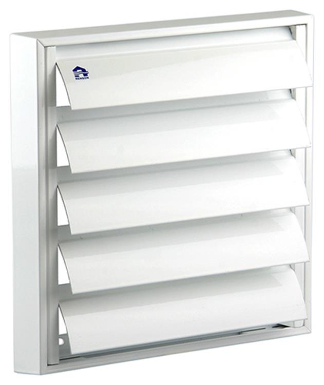 Renson 1006254 - dampkaprooster opbouw 433 alu ral 9010 210x210mm | 2 stuks