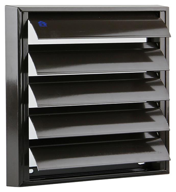 Renson 1006255 - dampkaprooster opbouw 433 alu ral 8019 210x210mm | 2 stuks