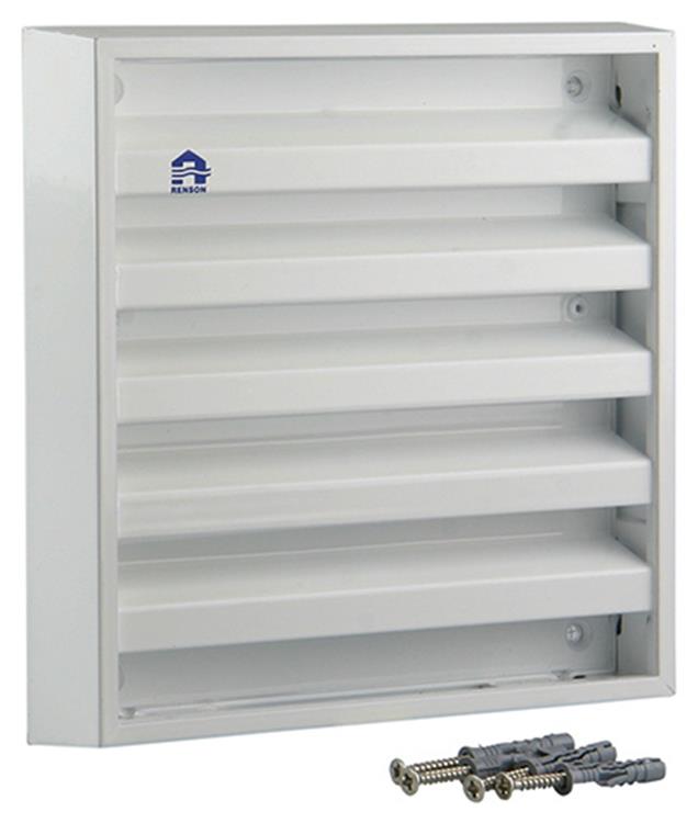 Renson 1006233 - muurrooster opbouw 431 alu ral 9010 165x165mm | 2 stuks