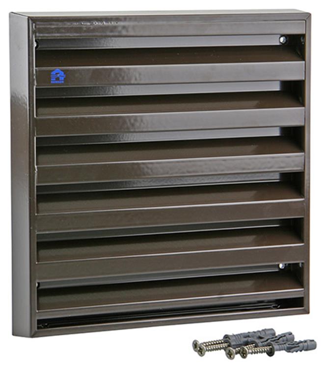 Renson 1006237 - muurrooster opbouw 431 alu ral8019 225x225mm | 2 stuks