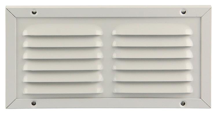 Renson 1006345 - schoepenrooster + kader + mug.opbouw 437 ral9010 200x100mm | 2 stuks