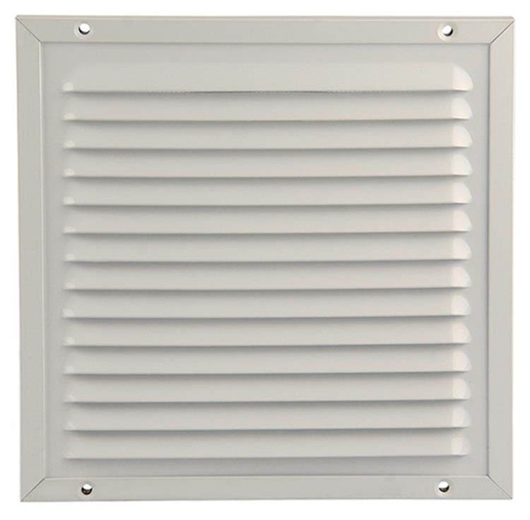 Renson 1006348 - schoepenrooster + kader + mug.opbouw 437 ral9010 200x200mm | 2 stuks
