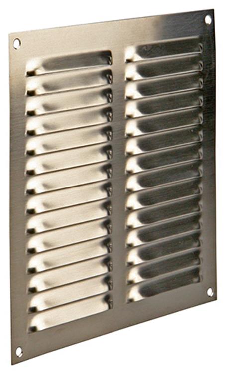 Renson 1006359 - schoepenrooster vlak 438 inox 200x200mm | 5 stuks